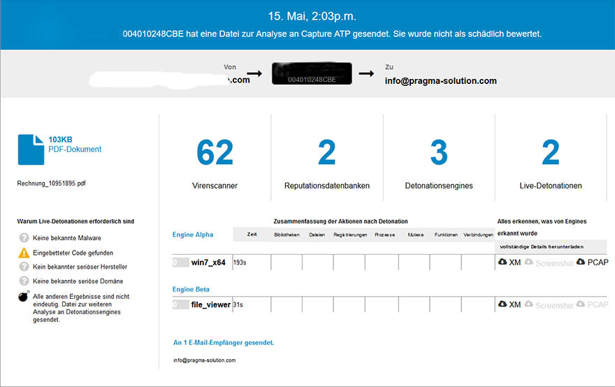 Capture ATP (Advanced Threat Protection)