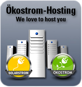 Ökostrom-Hosting, mit Solarstrom